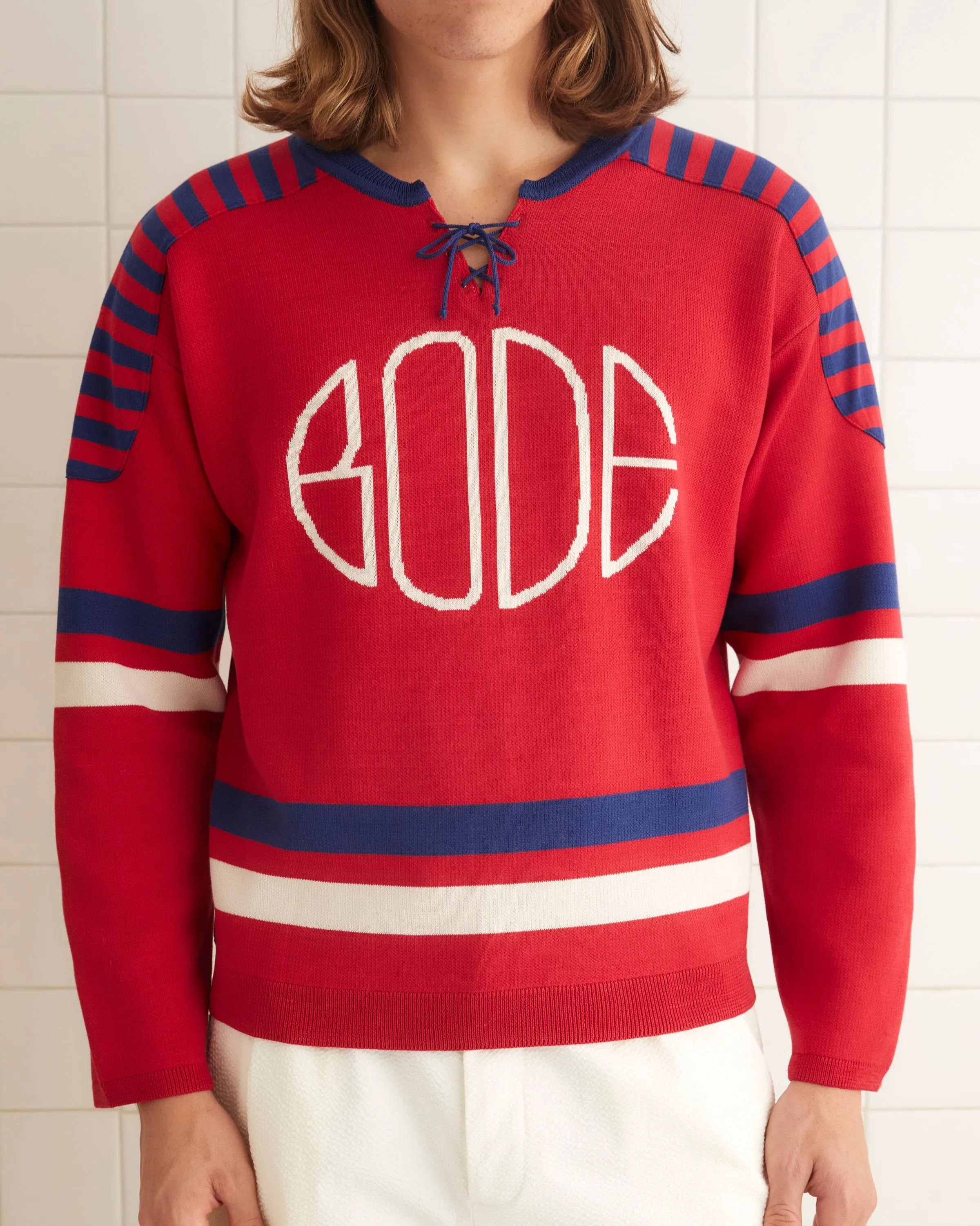 Rink Sweater - Red/Cream